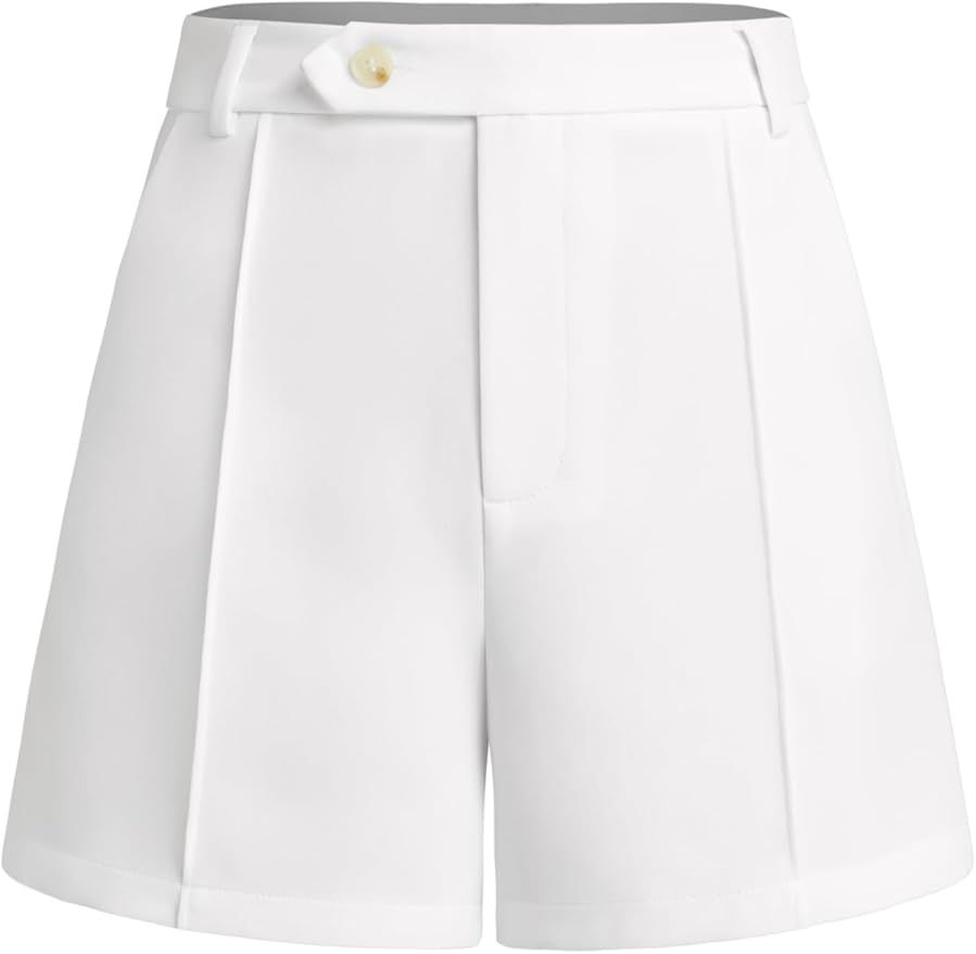 CIDER Woven Mid Rise Ruched Pocket Solid Shorts | Amazon (US)