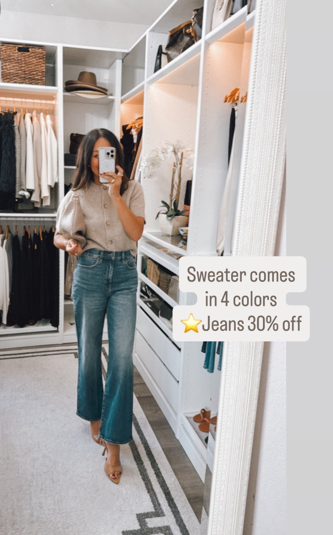 The softest luxe sweater $25🔥 
Jeans 30% off fit TTS 

#LTKOver40