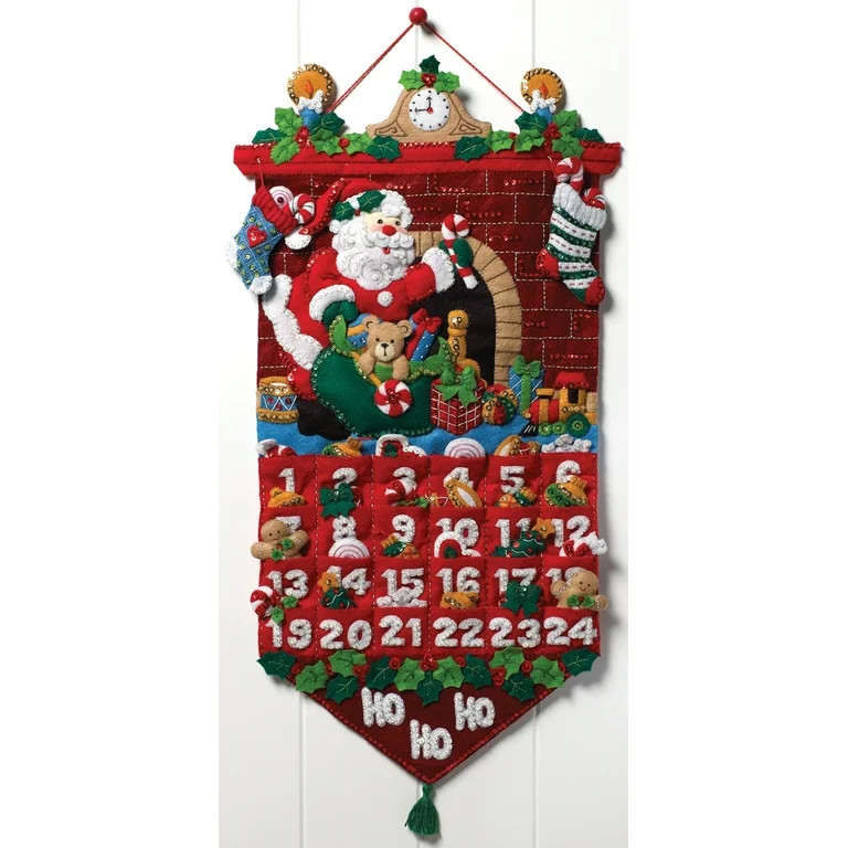 Bucilla Felt Home Decor Kit, Must Be Santa Advent Calendar | Walmart (US)
