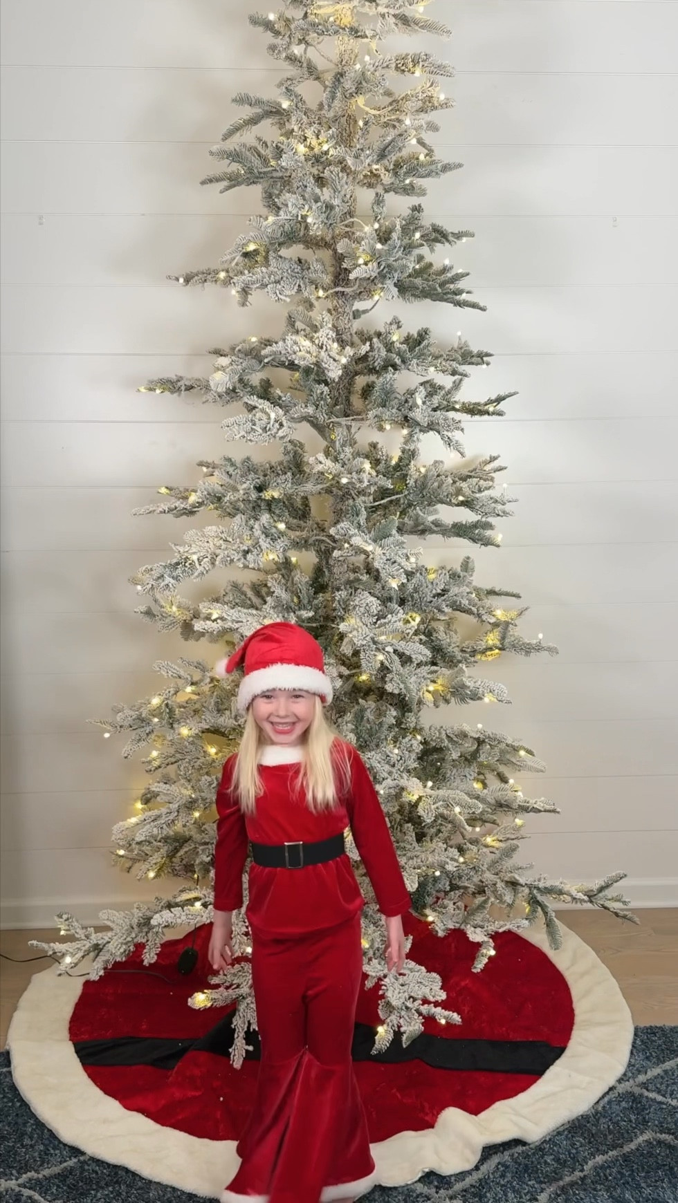 Feeling so festive with the Christmas tree up! This 9’ King Noble Flock Artificial Tree, with 700 warm white LED lights, is absolutely stunning on its own. My daughter couldn’t stop dancing around it—it’s definitely bringing the holiday magic to our home! #ChristmasJoy #HolidayMagic #LTKHoliday #ChristmasDecor #KingOfChristmas

#LTKHoliday #LTKSeasonal #LTKHome