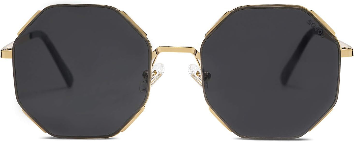 SOJOS Sunglasses for Women Men Classic Retro Polygon Shades UV400 | Amazon (US)