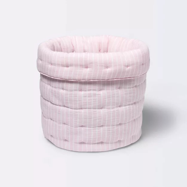 Quilted Gauze Medium Round Storage Bin - Cloud Island™ | Target