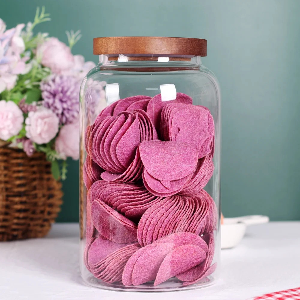 Large Glass Food Jar  100 OZ（3000ml） Thickened Containers with Sealed Wooden Lid,Clear Glass ... | Walmart (US)