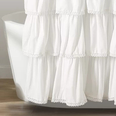 Alia Solid Single Shower Curtain Grovelane Teen Size: 72'' H x 72'' W, Color: White | Wayfair North America