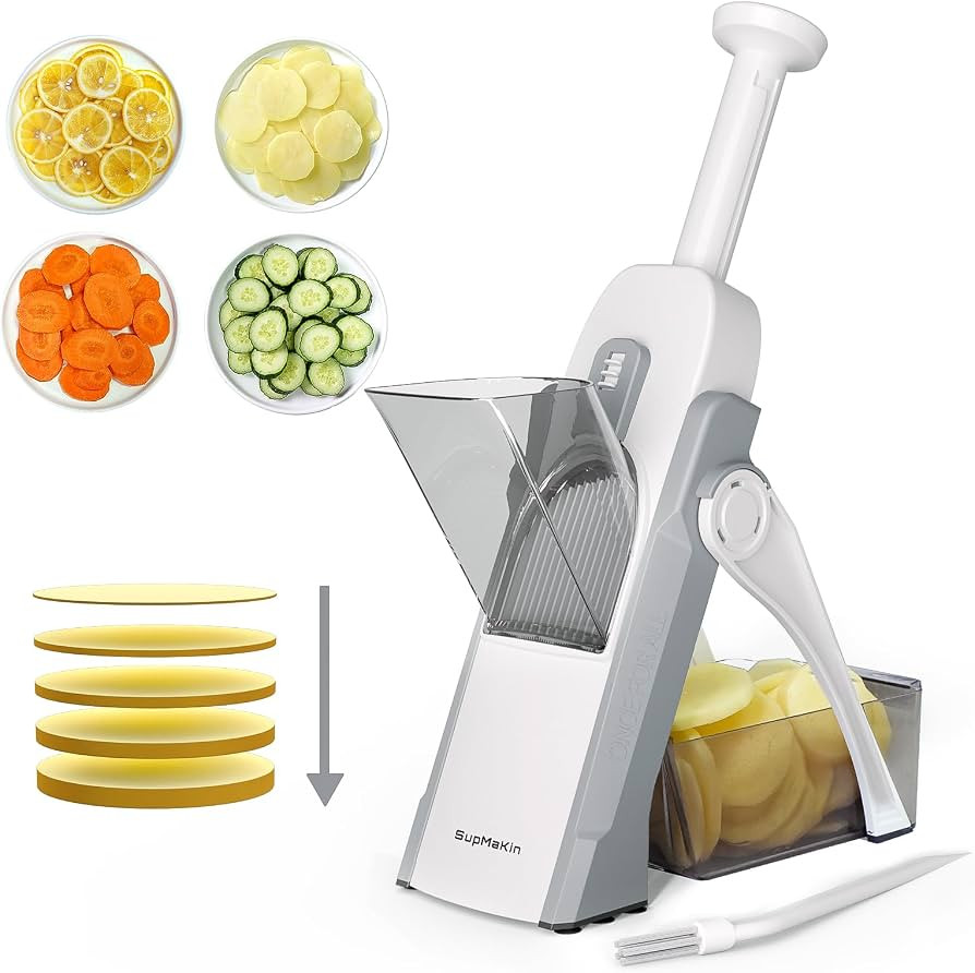 SupMaKin Safe Mandoline Slicer for Kitchen,Adjustable Potato Slicer 1-8 mm | Amazon (US)