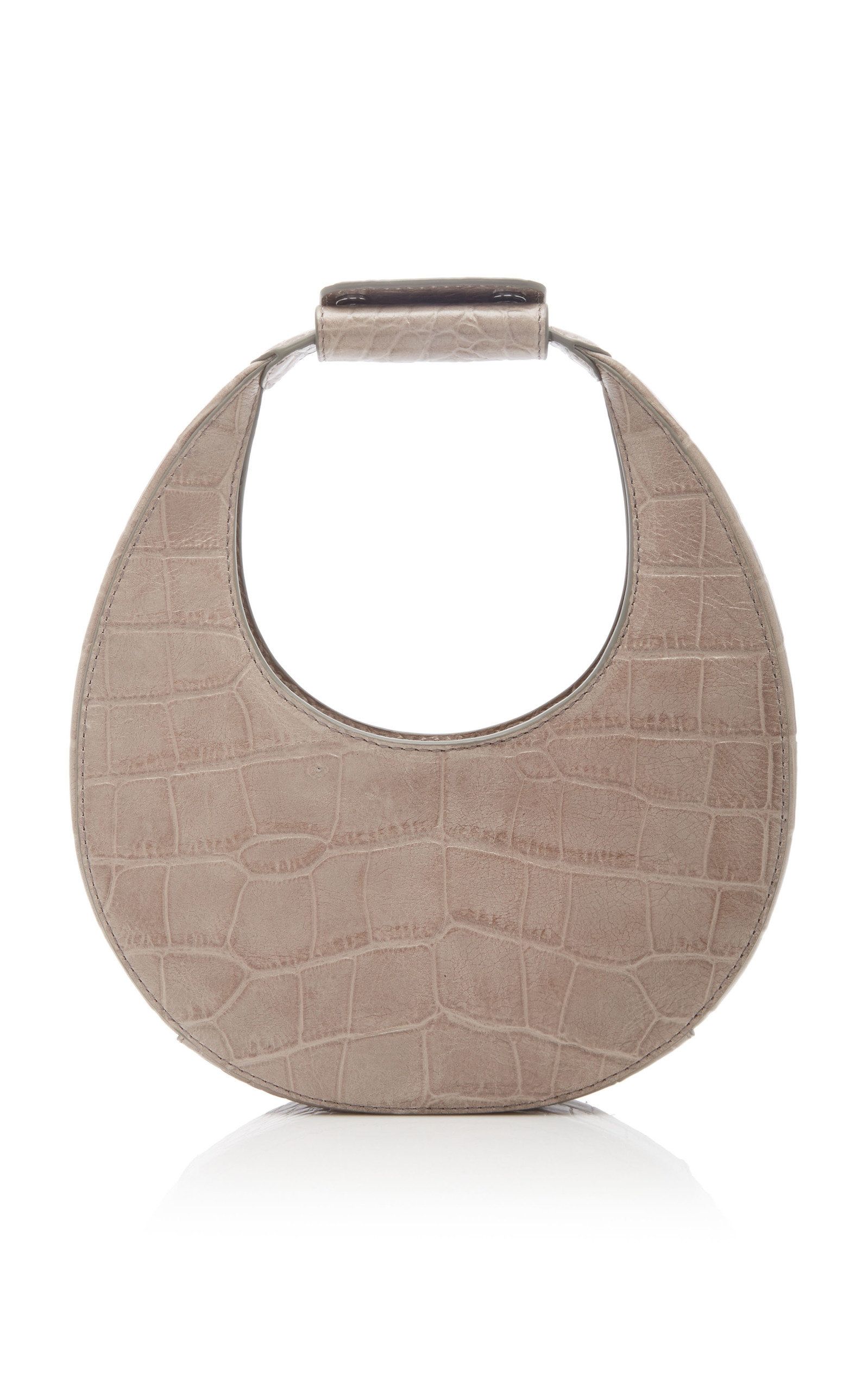 Staud Mini Croc-Effect Leather Moon Bag | Moda Operandi Global