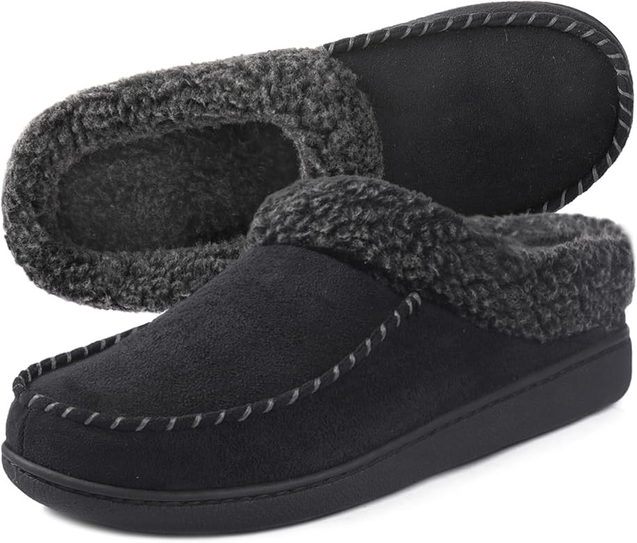 ULTRAIDEAS Men's Nealon Moccasin Clog Slipper, Slip on Indoor/Outdoor House Shoes | Amazon (US)