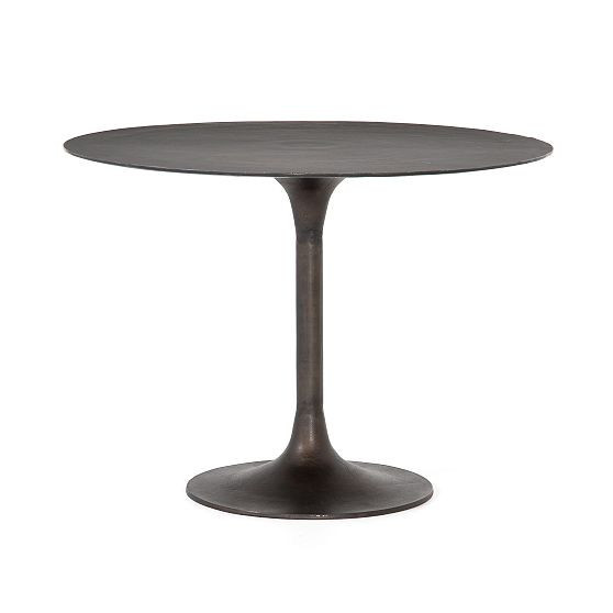 Tulip Pedestal 42"" Bistro Table, Antique Rust | West Elm (US)