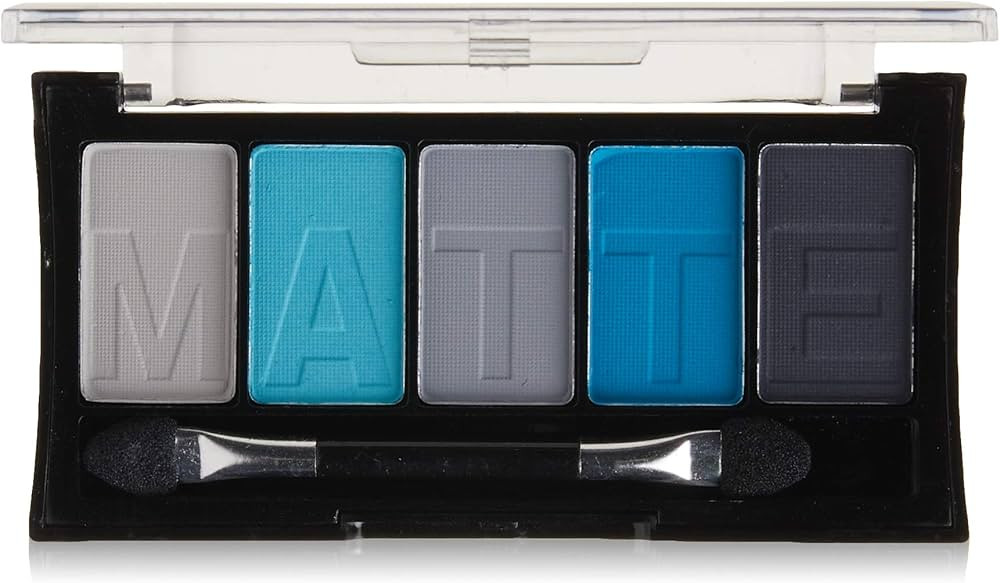 L.A. COLORS 5 Color Matte Eyeshadow, Blue Denim, 0.25 oz Powder | Amazon (US)