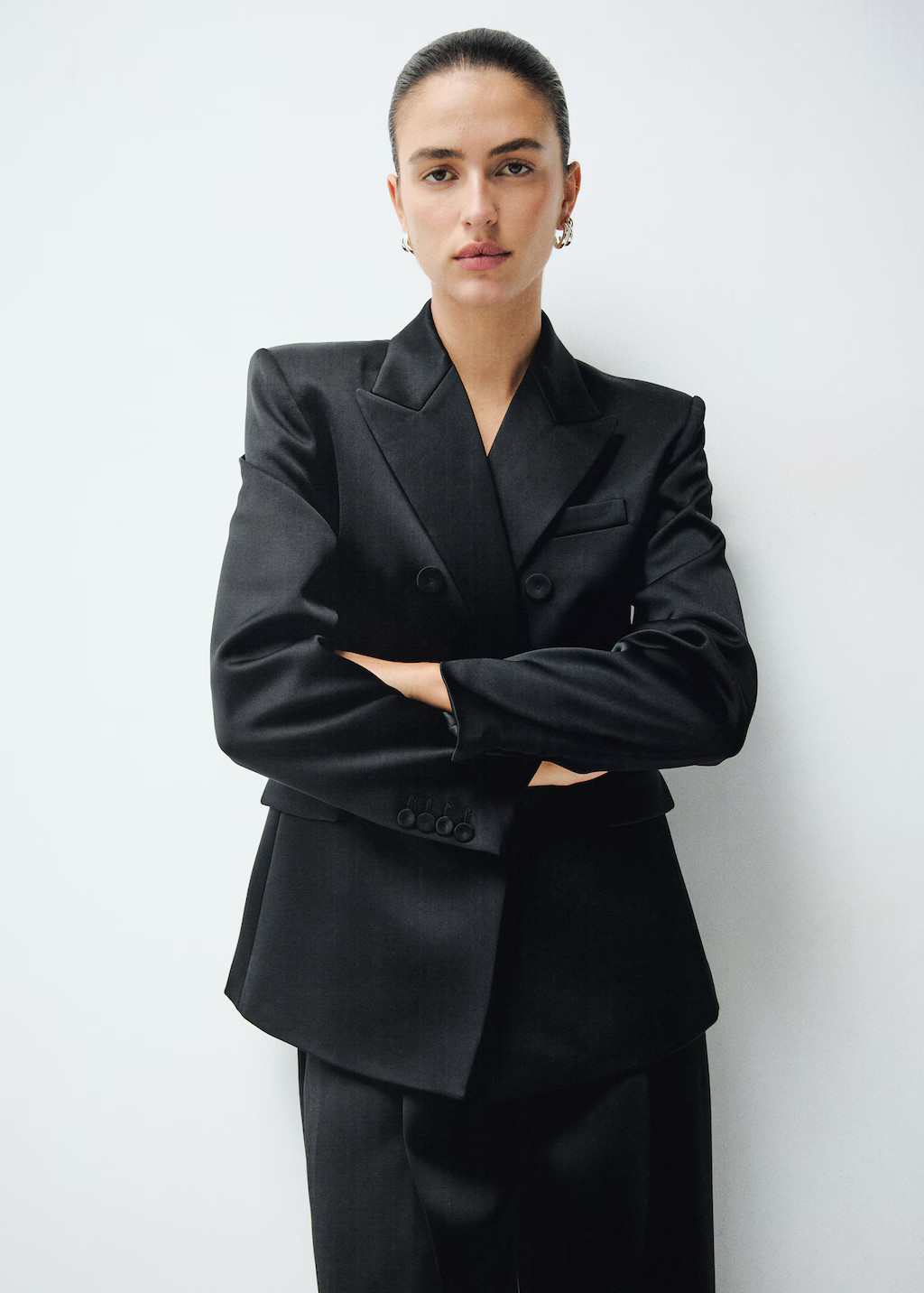 Satin suit jacket - Women | MANGO USA | Mango (US/MX/AU)