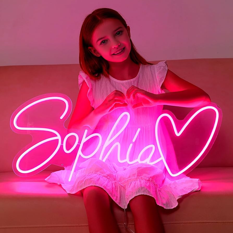 Custom Neon Sign - Personalized LED Name Sign with 10+ Colors, 10-60 Inch Wall Decor Light Up Sig... | Amazon (US)