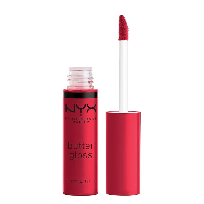 NYX PROFESSIONAL MAKEUP Butter Gloss, Non-Sticky Lip Gloss - Red Velvet (Deep Red) | Amazon (US)