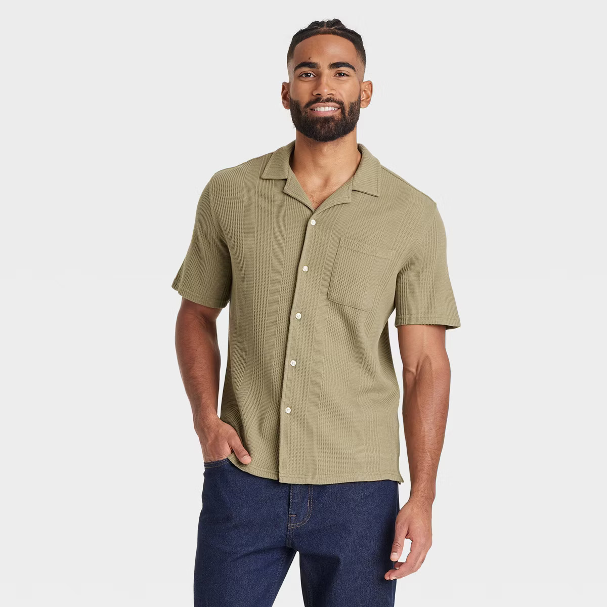 Men's Short Sleeve Knit Camp Shirt - Goodfellow & Co™ | Target