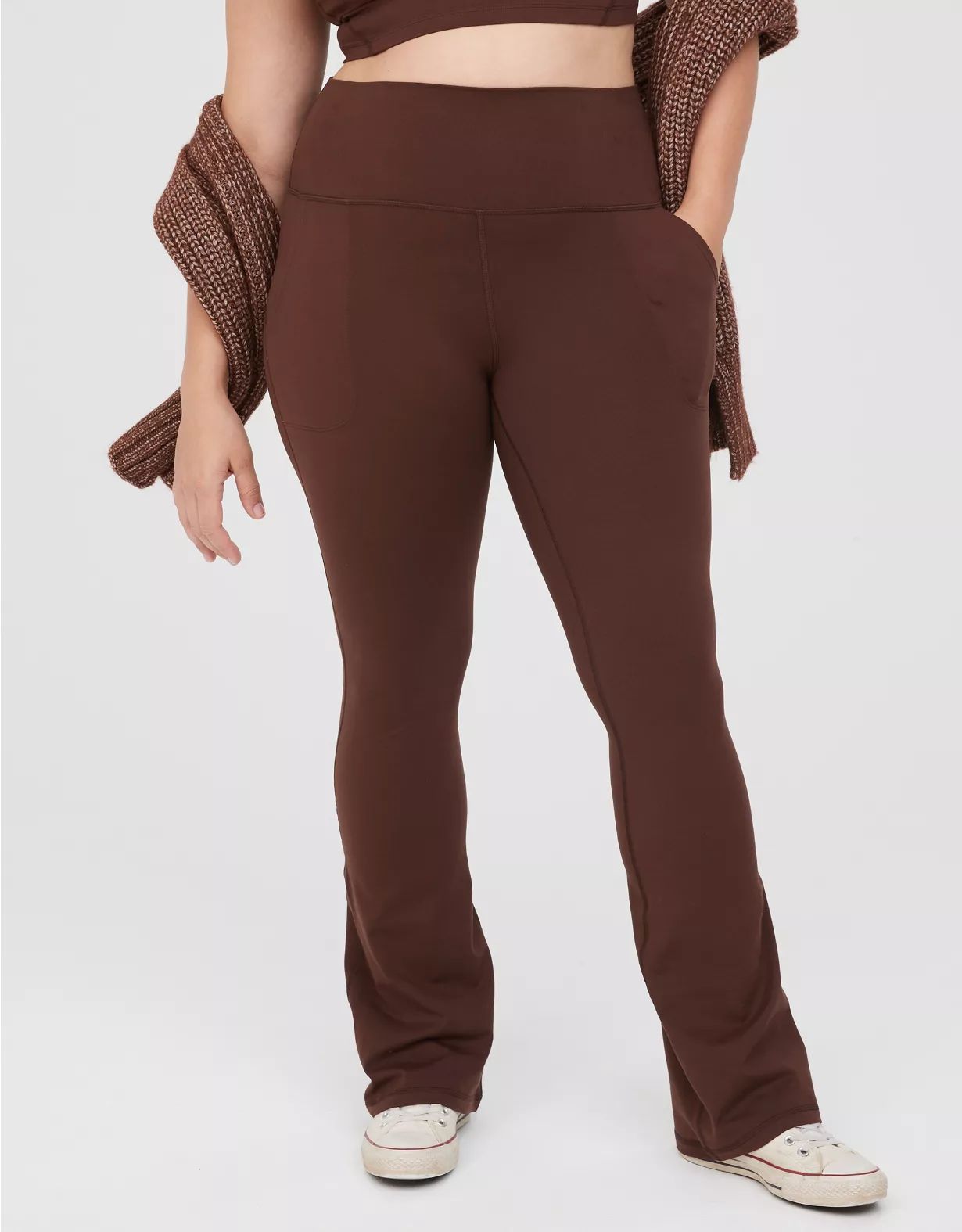 OFFLINE By Aerie The Hugger Pocket Bootcut Legging | American Eagle Outfitters (US & CA)