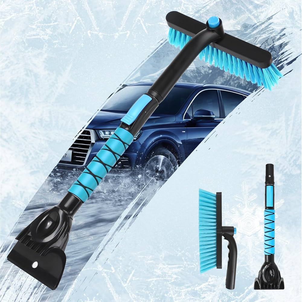 Yougfin 2 in 1 Extendable Snow Brush with Ice Scraper for Car Windshield, 33 Inch Car Window Scra... | Amazon (US)