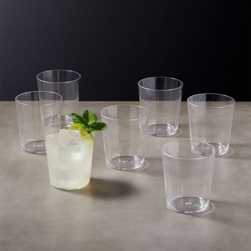 Chill Acrylic Double Old-Fashioned Glass Set of 8 + Reviews | CB2 | CB2