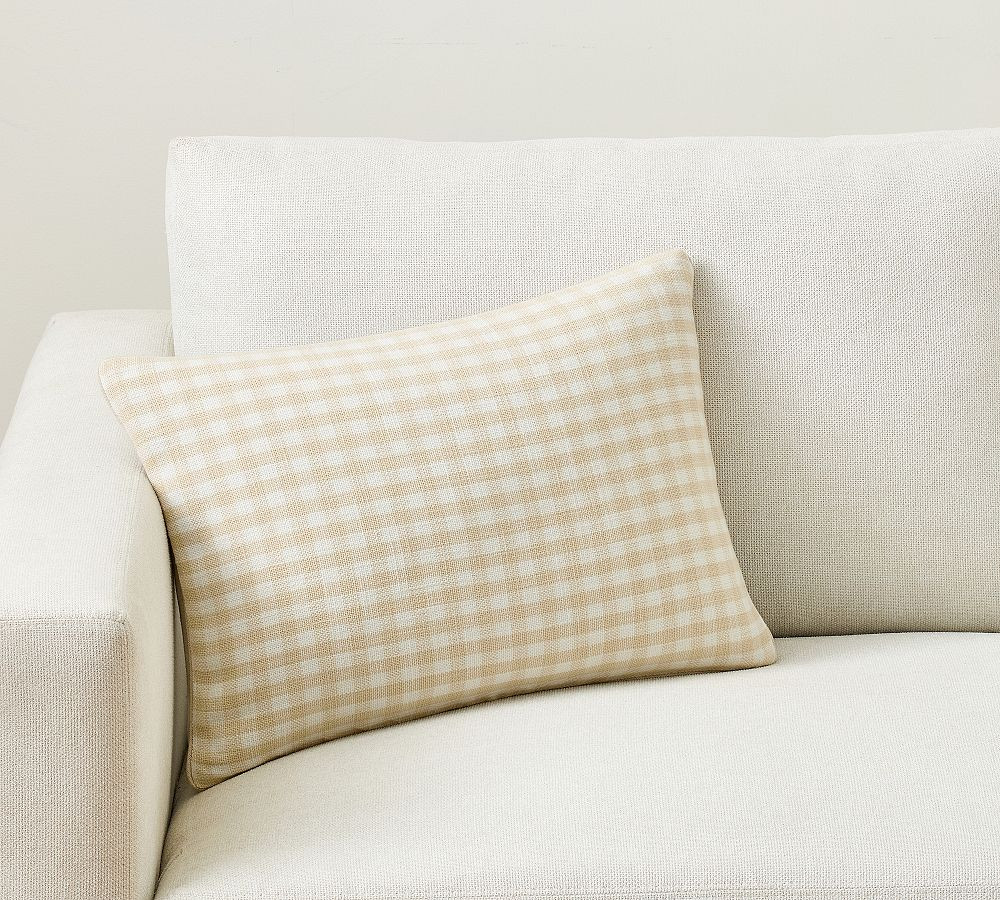 Blaine Check Lumbar Pillow Cover | Pottery Barn (US)