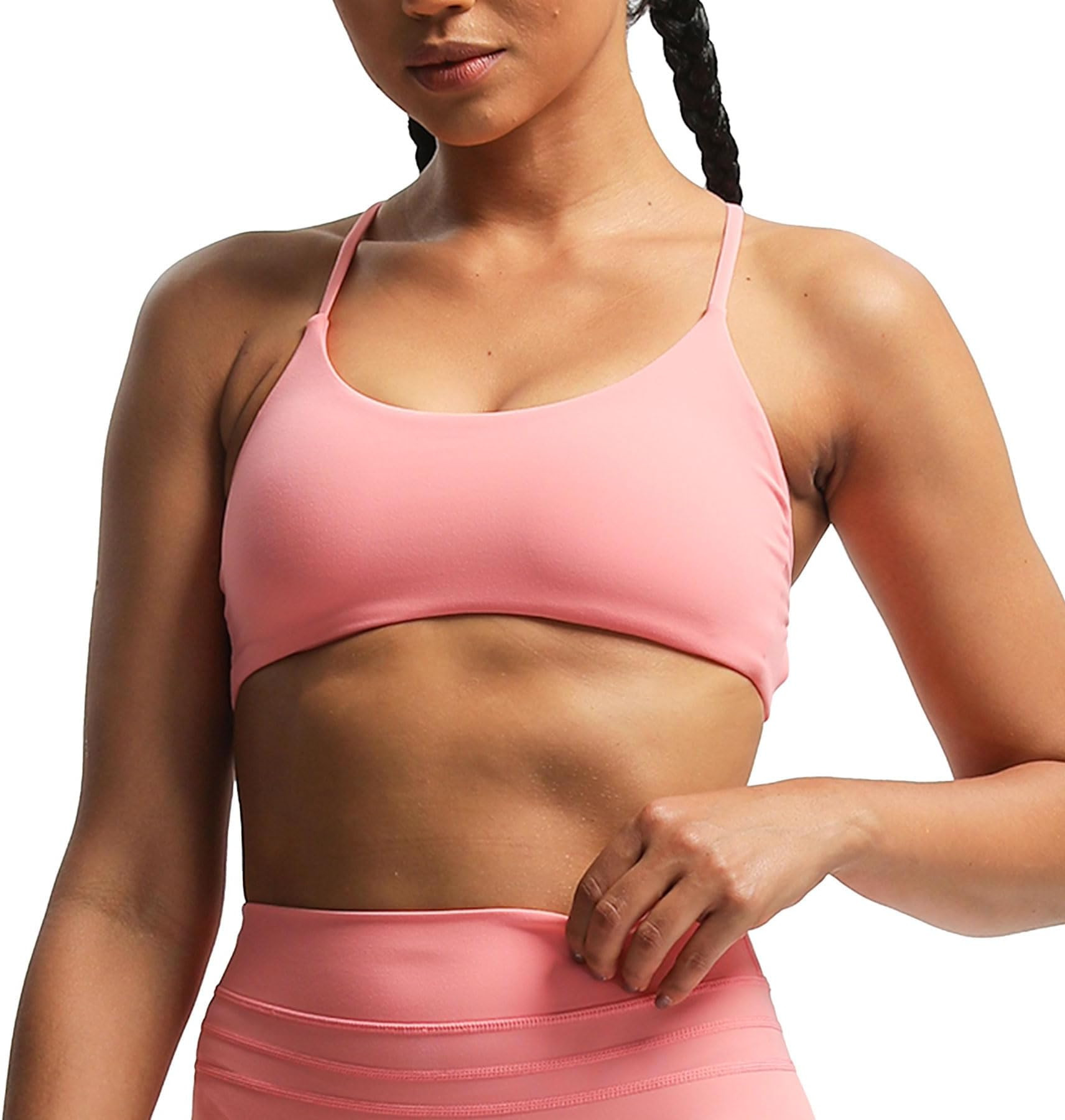 Aoxjox Women's Workout Sports Bras Fitness Backless Padded Ivy Low Impact Bra Yoga Crop Tank Top | Amazon (US)