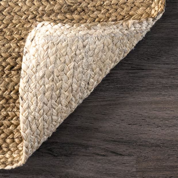 Natural Delilah Jute Geometric Area Rug | Rugs USA