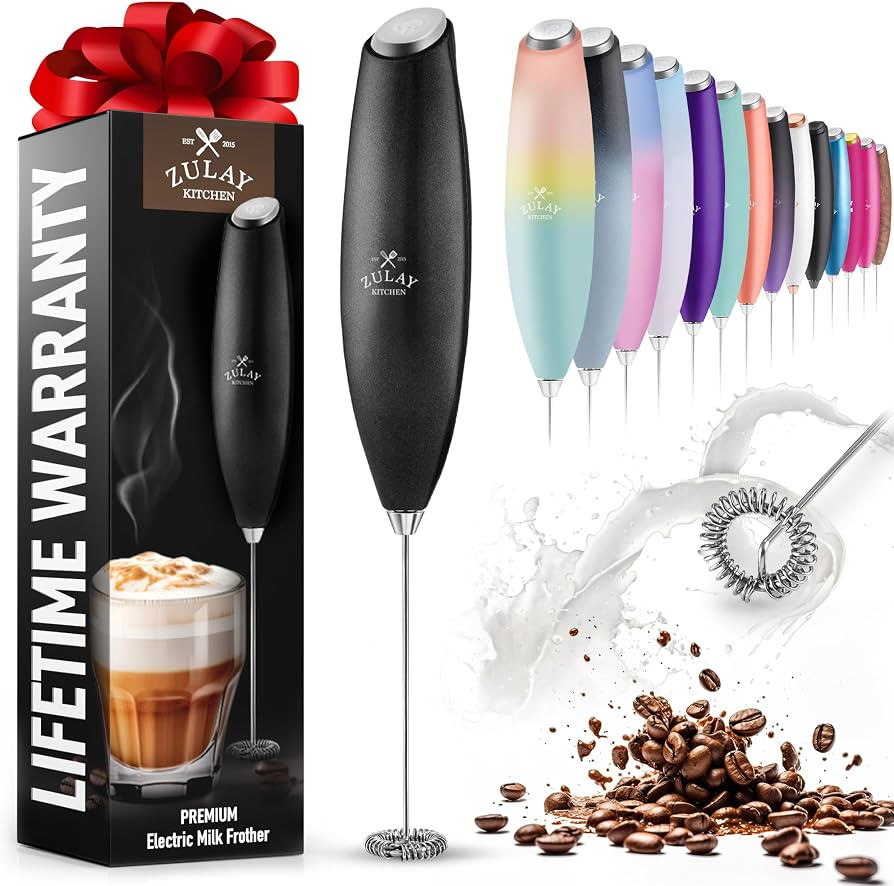Zulay Powerful Milk Frother for Coffee with Powerful Motor - Handheld Frother Electric Whisk, Mil... | Amazon (US)