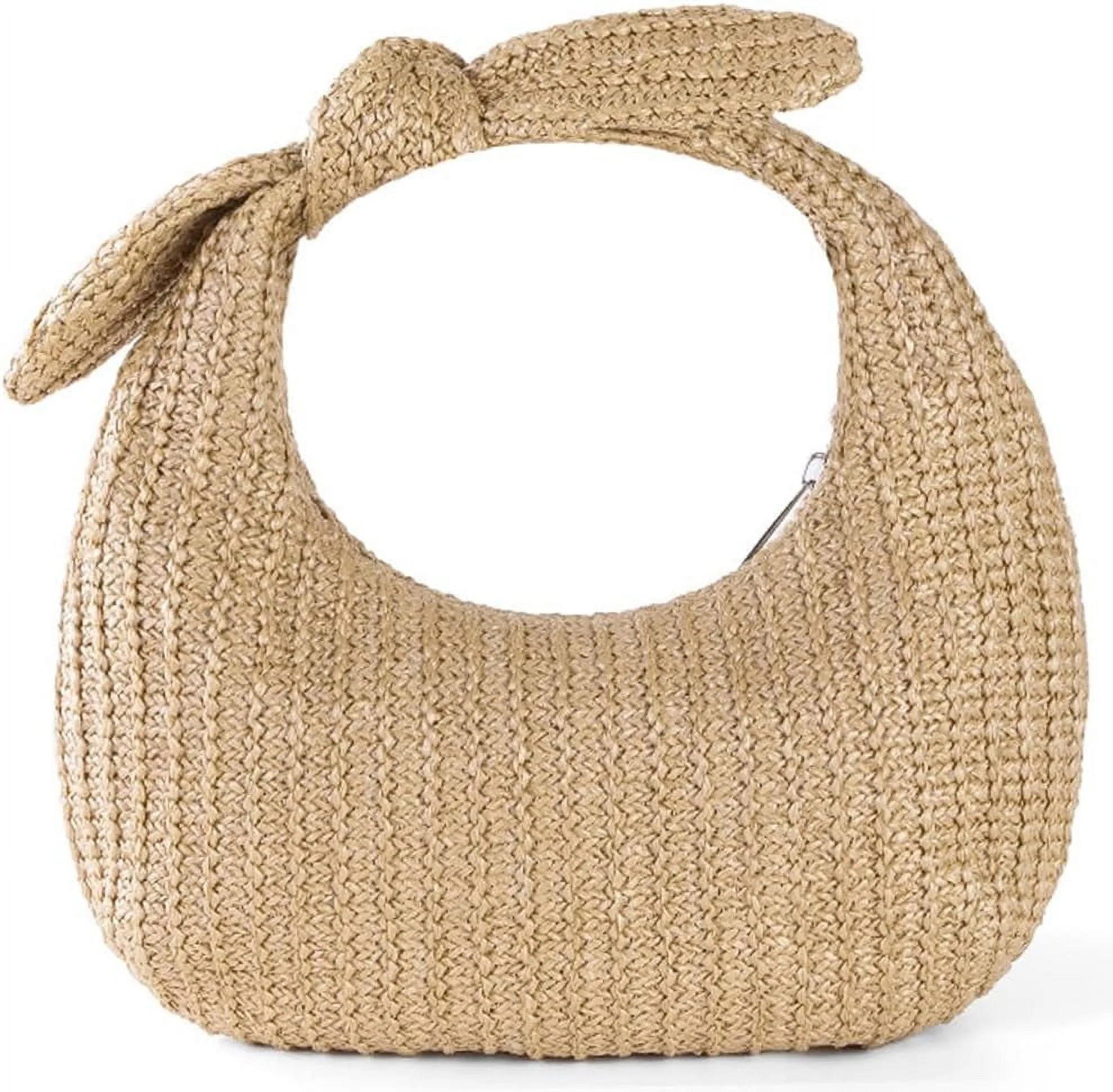 NANAHuang Straw Purses for Women Bow-Knot Straw Woven Clutch Bag Vacation Style Crescent Handbag ... | Walmart (US)