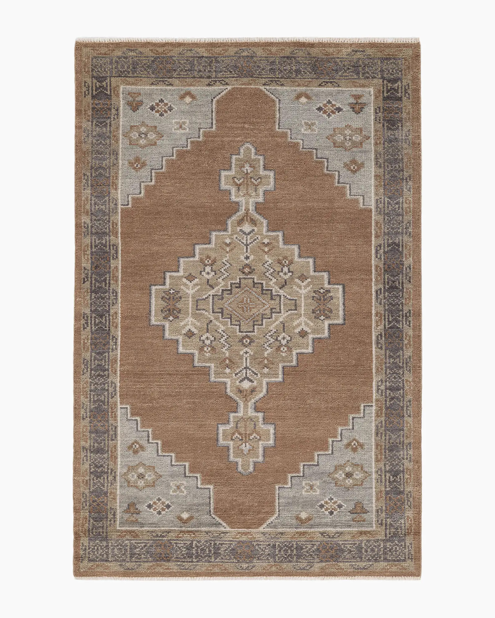 Chloe Hand-Knotted Wool Rug in Cognac | Quince