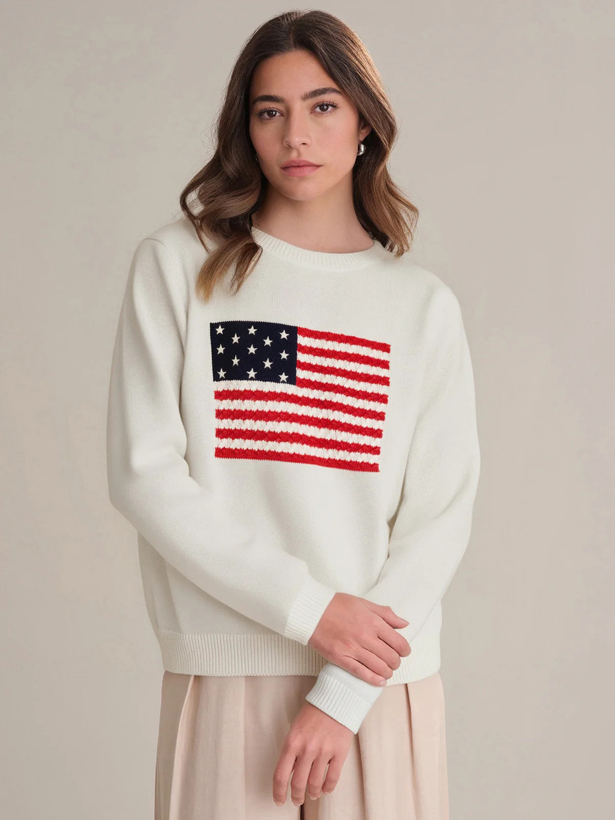 America: Crewneck Cotton Sweater | 525 America