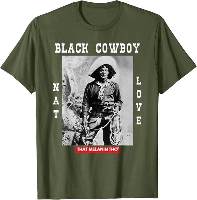 Black Cowboy Nat Love African American Cowboys Black History T-Shirt | Amazon (US)