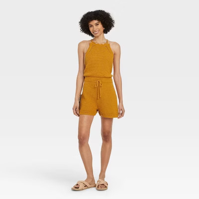 Women's Tie-Front Romper - Universal Thread™ | Target