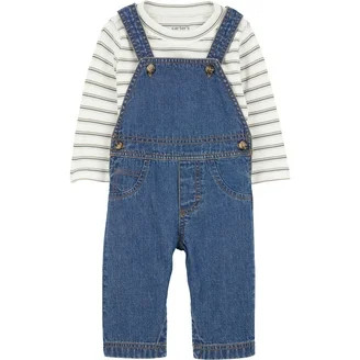 Wonder Nation Toddler Girl Denim Shortall, Sizes 12 Months - 5T | Walmart (US)