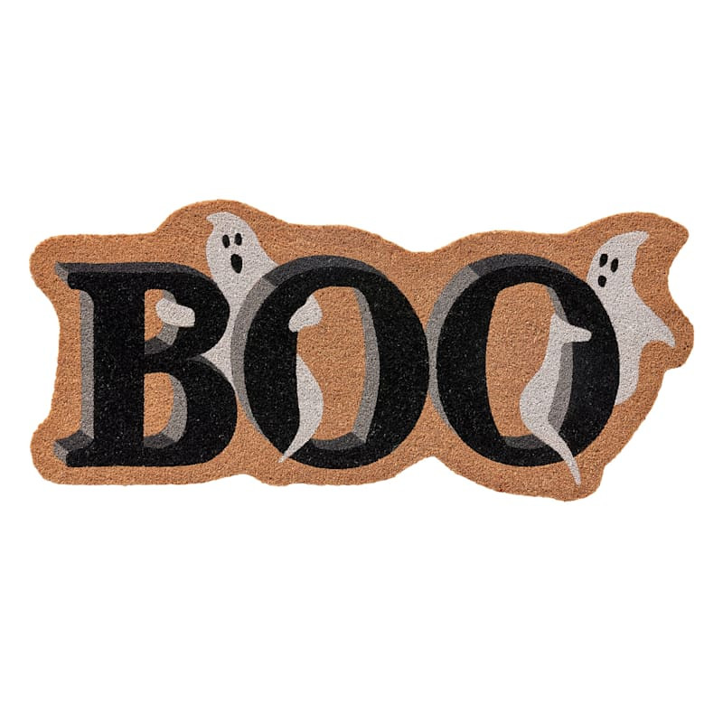 Boo Ghost Shaped Coir Mat, 22x47 | At Home