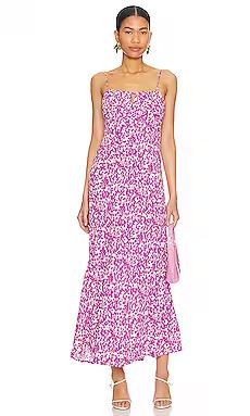 FAITHFULL THE BRAND San Paolo Midi Dress in Lou Floral Print Violet from Revolve.com | Revolve Clothing (Global)
