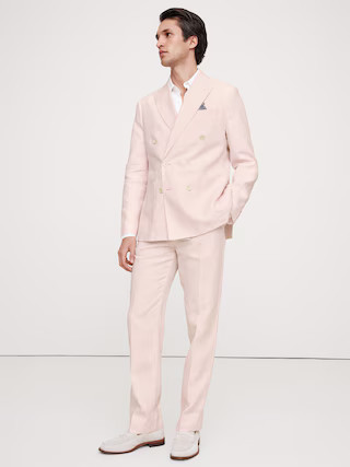 Double-Breasted Linen Suit Jacket | Banana Republic (US)