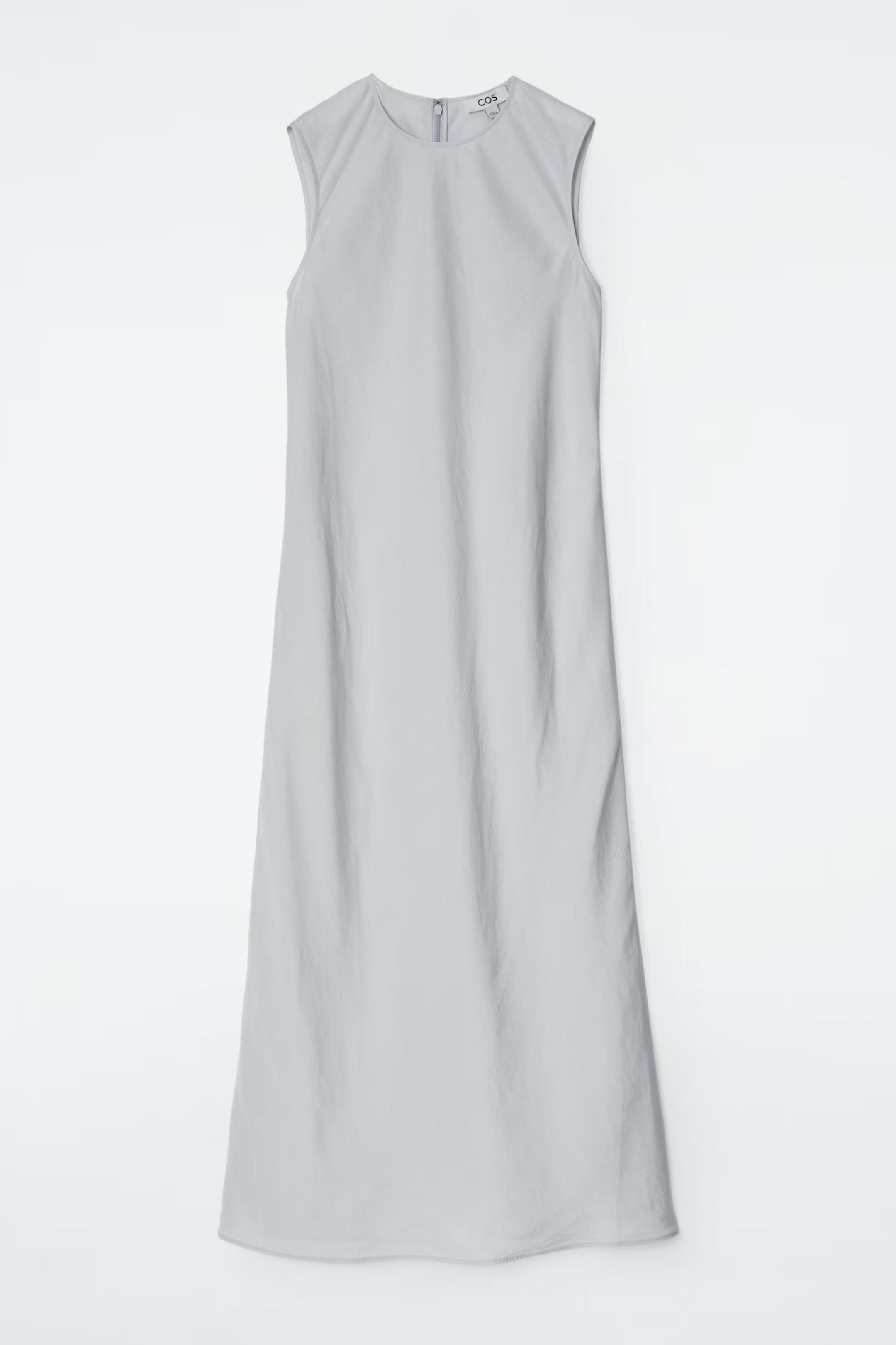 BIAS-CUT LINEN-BLEND MIDI DRESS - STEEL BLUE | COS (EU)