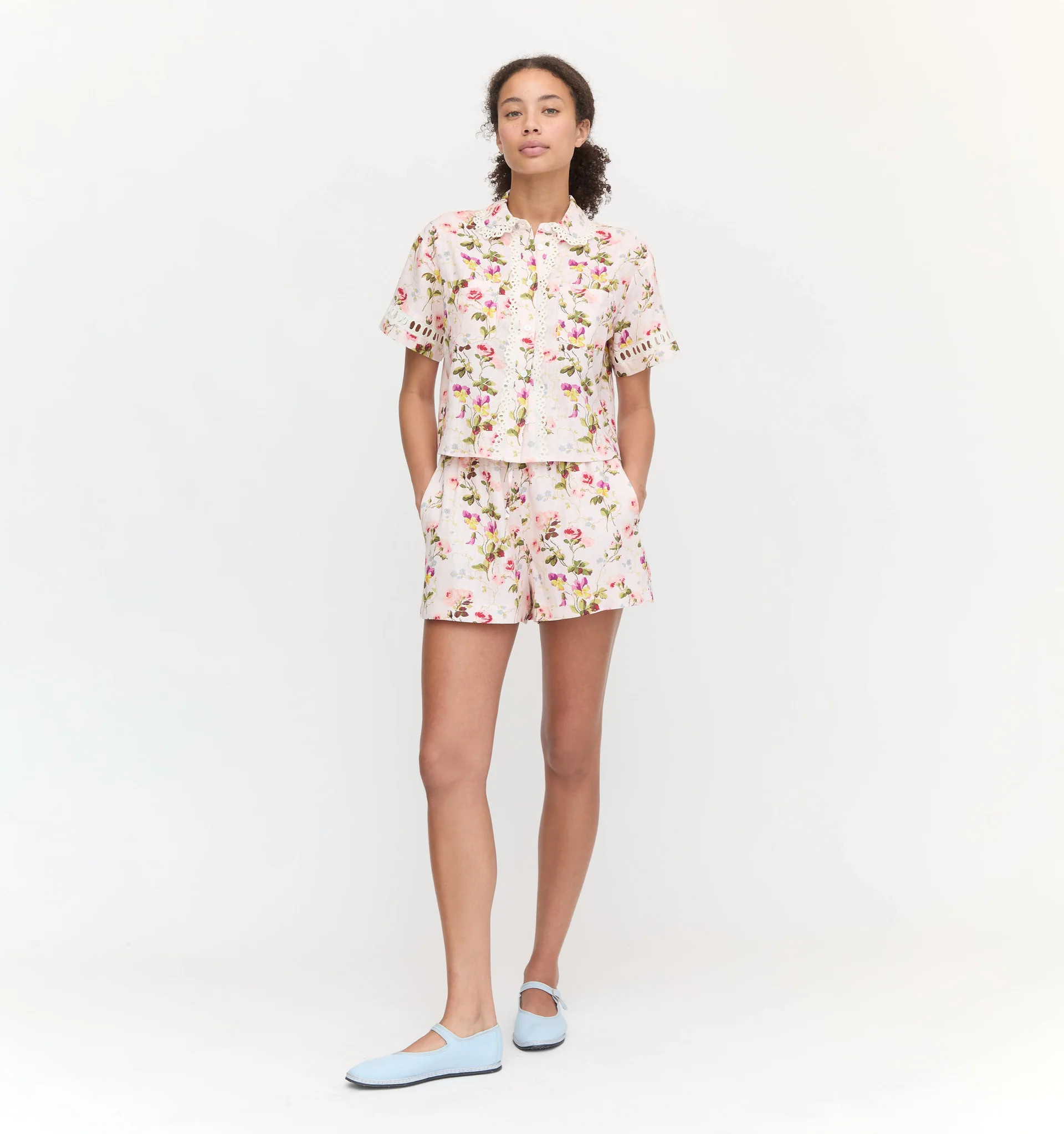 The Audrey Shorts - Pink Bluebonnet | Hill House Home US