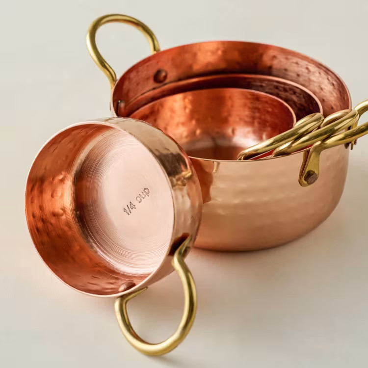 Hammered Copper & Gold Measuring Cups | Magnolia