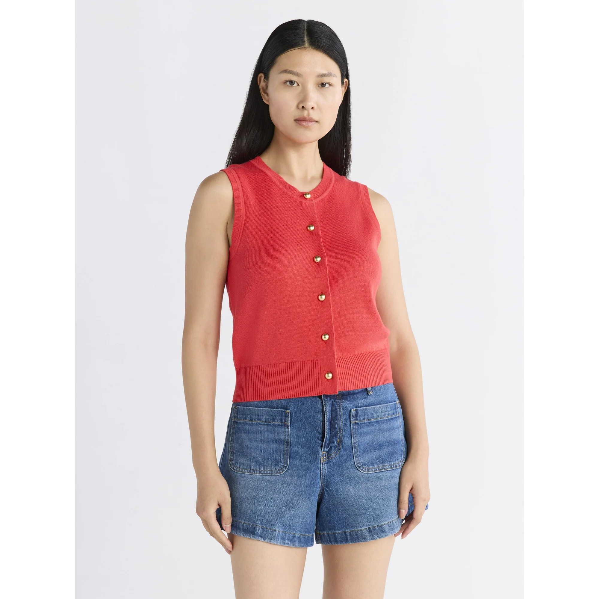 Free Assembly Women's Sleeveless Cardigan Sweater, Lightweight, Size XS-2XL | Walmart (US)