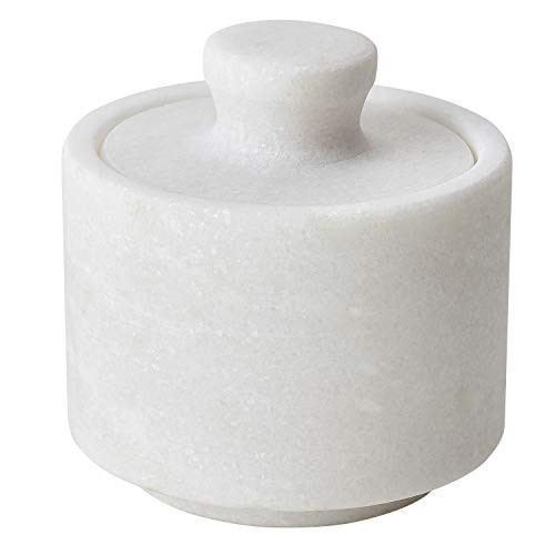 White Marble Salt Cellar Keeper With Lid | Amazon (US)