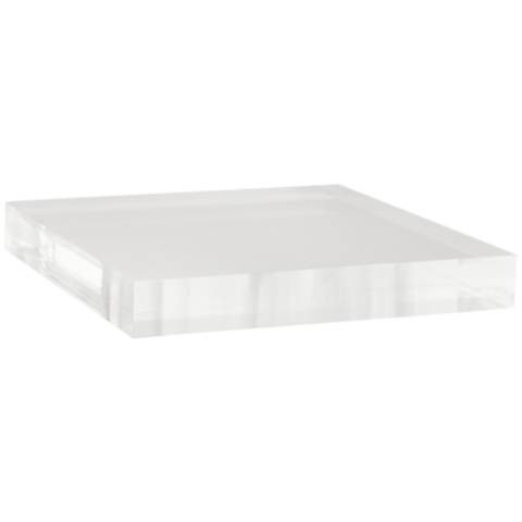 Square Acrylic 7" Wide Pedestal Lamp Riser | Lamps Plus