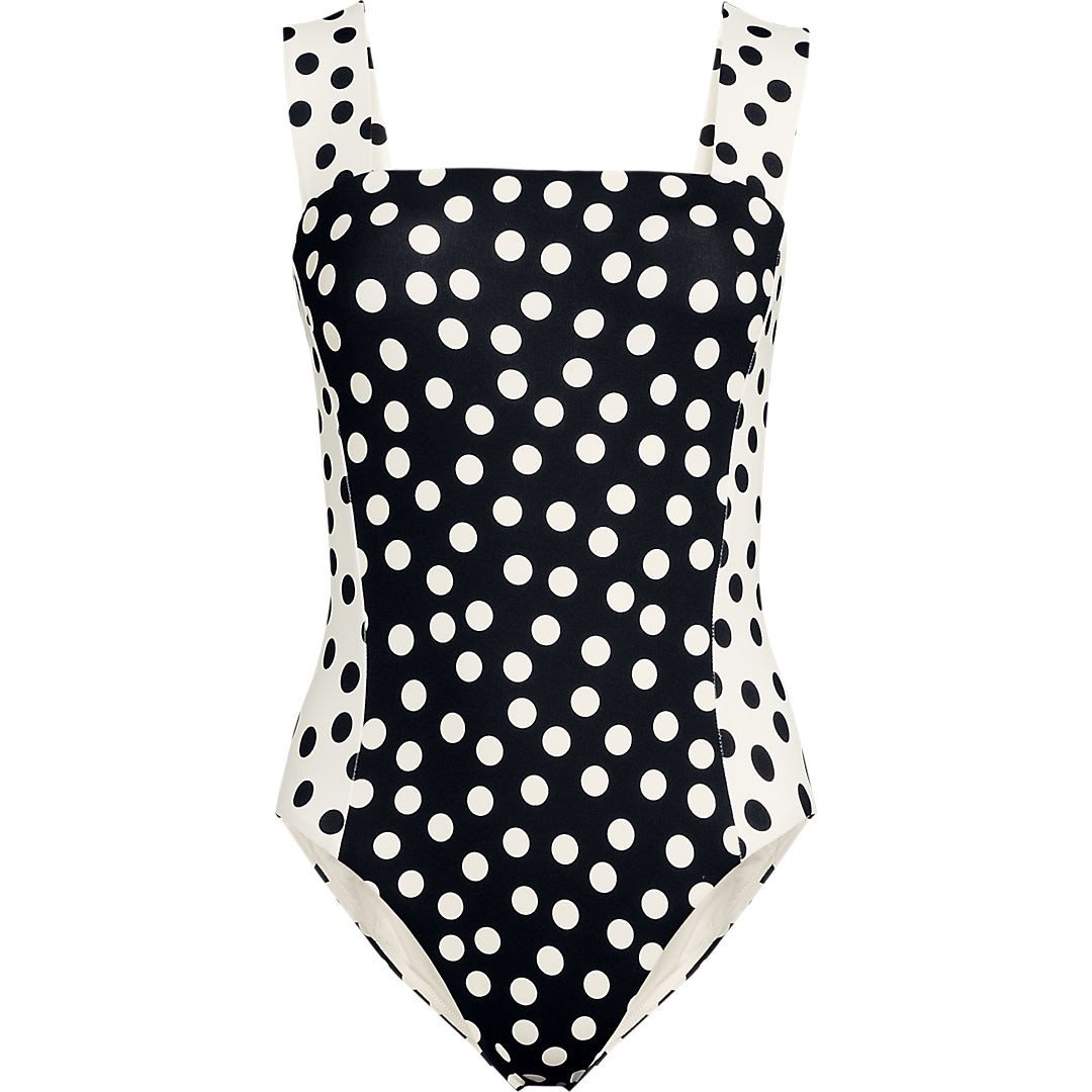 Women's Square Neck High Leg One Piece Swimsuit | Lands' End (US)