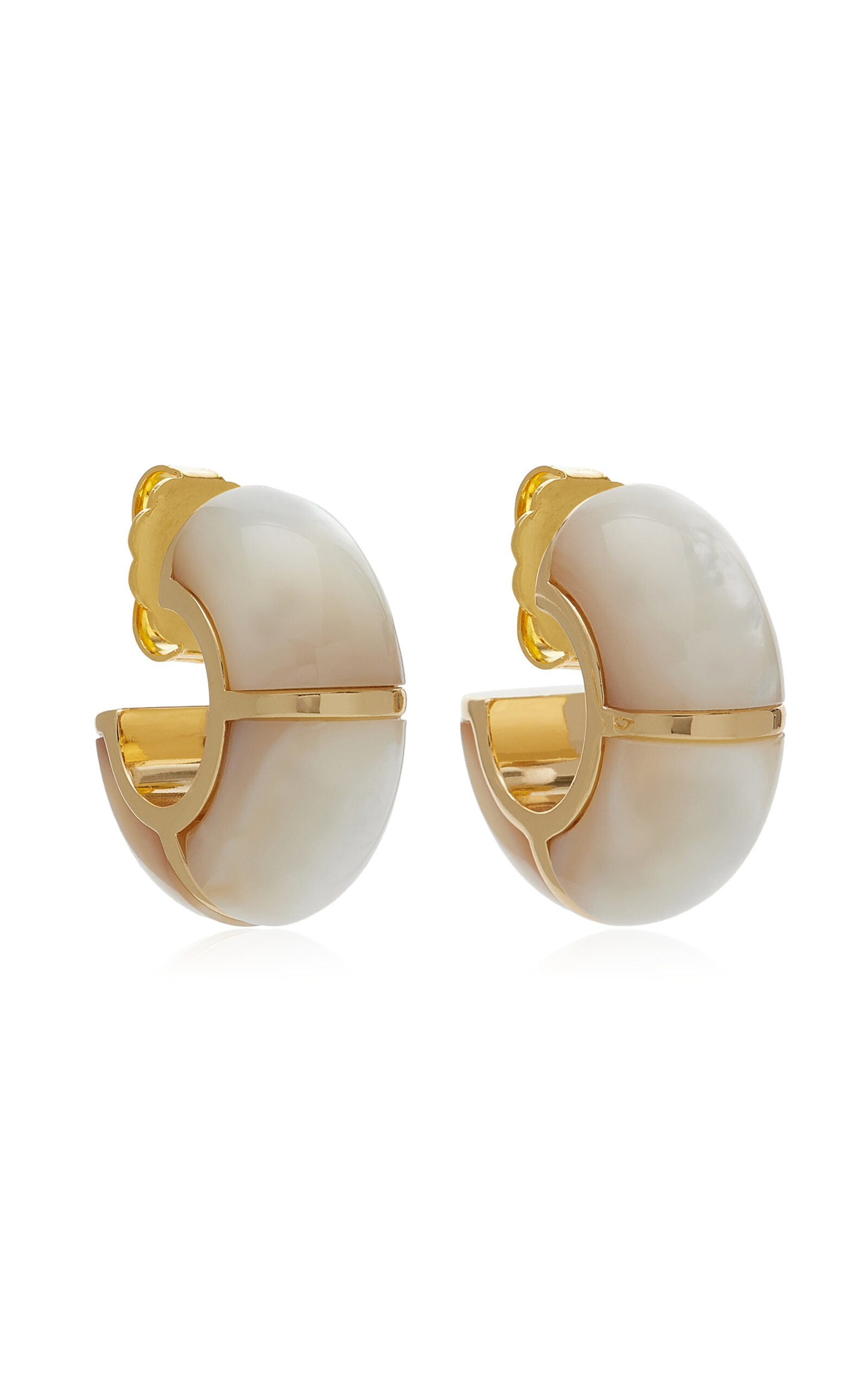 Zellige Gold-Plated Mother-Of-Pearl Earrings | Moda Operandi (Global)