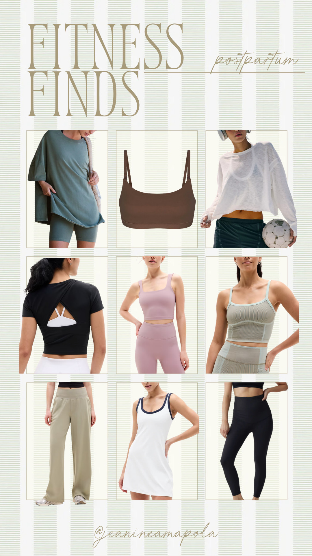 Fitness fashion finds for postpartum. 🤍 

 #LTKfitnessgoals #LTKmomlife #LTKActive