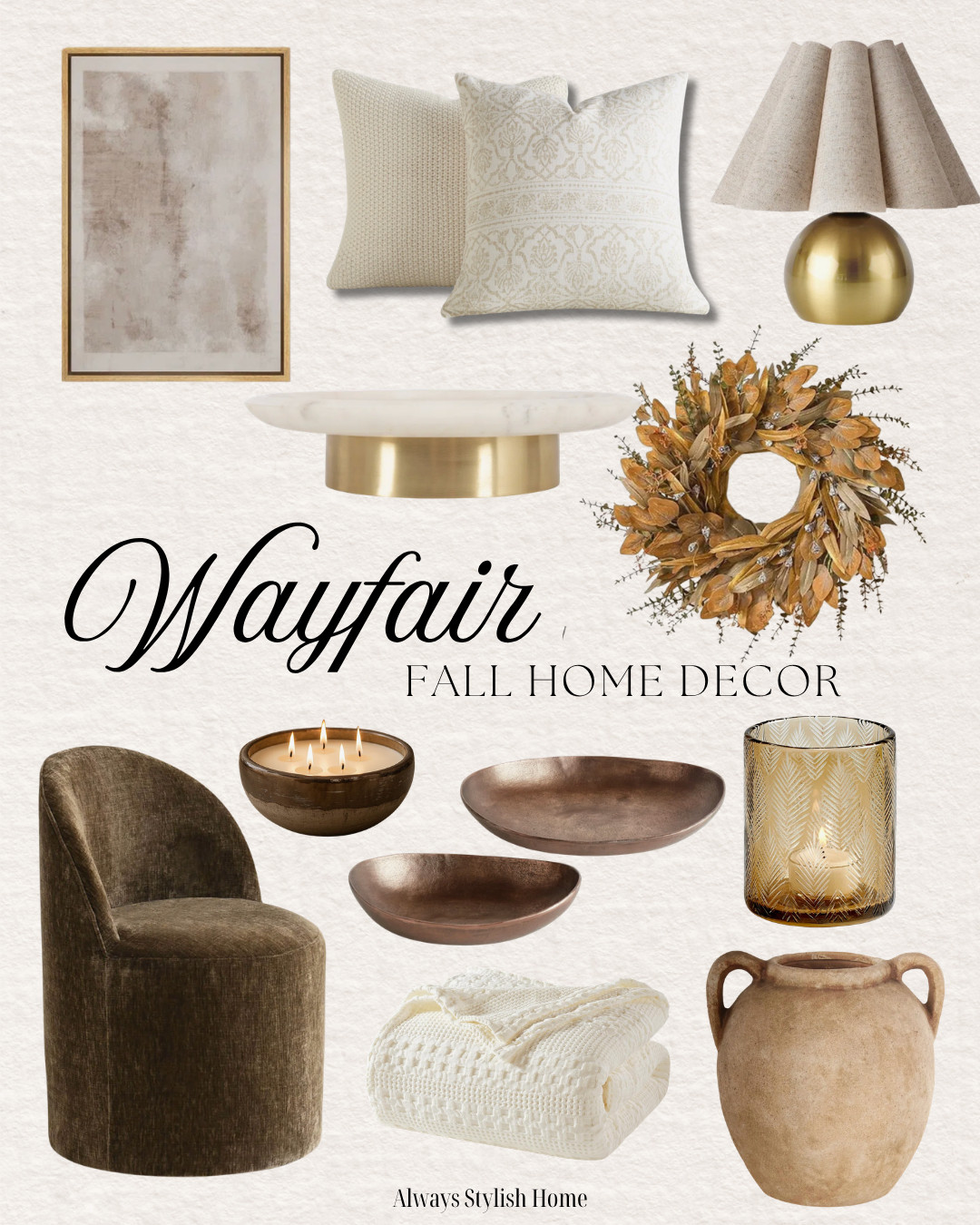 🍂🤎 Wayfair New Fall Home Decor Finds! Sharing the prettiest new fall home finds from Wayfair to give your space a cozy, elevated seasonal refresh! Think warm wood tones, neutral textures, cozy pillows, fall stems, decorative accents + designer-inspired furniture that look so expensive. ✨

Perfect for refreshing your living room, bedroom, entryway or dining space for fall with warm, earthy + modern pieces you can use all season long!

#Wayfair #WayfairFinds #WayfairHome #FallHomeDecor #FallDecorIdeas #NeutralFallDecor #CozyFallHome #ModernOrganicHome #DesignerLookForLess #LTKHome
 

 #LTKSeasonal #LTKHome