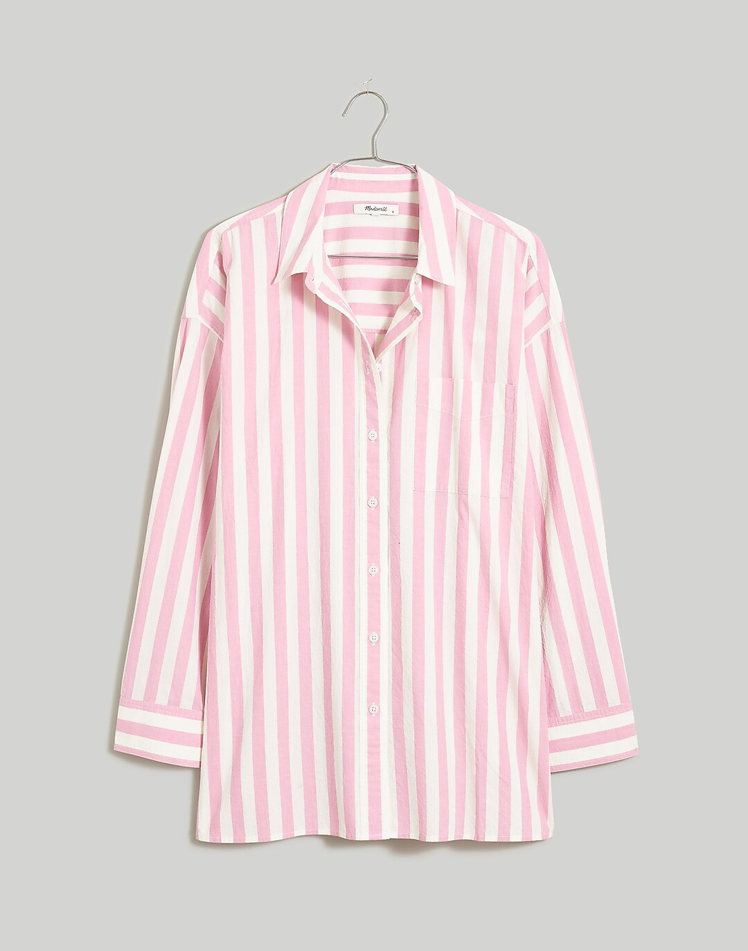 The Signature Poplin Oversized Shirt in Springy Stripe | Madewell