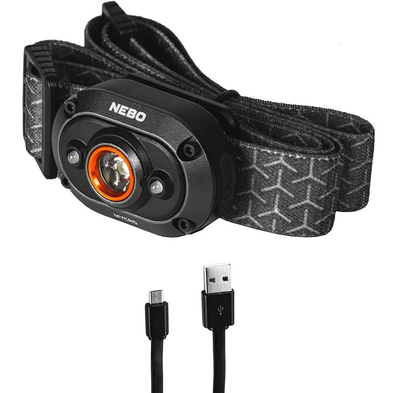 NEBO Mycro 400 Lumen LED Black Rechargeable Headlamp and Cap Light | Walmart (US)