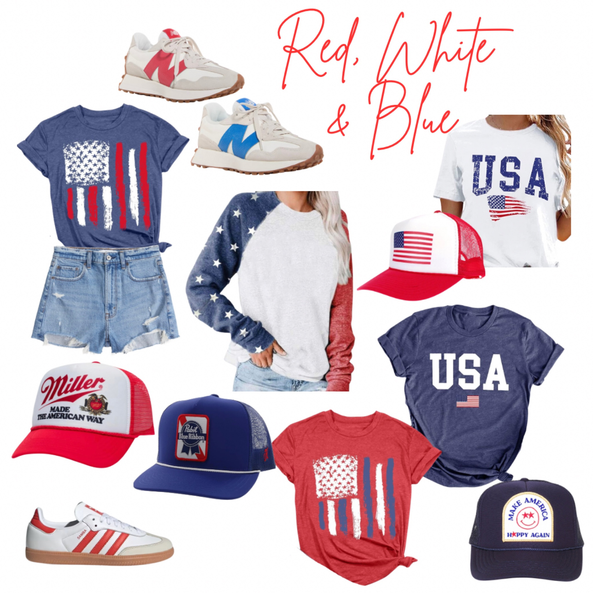 Outfit inspiration for Memorial weekend or July 4th! Red, White & Blue
#denimshortsoutfit #cuteoutfit #holidayweekend #summeroutfit #memorialdayoutfit

#LTKSeasonal #LTKOver40 #LTKFindsUnder50