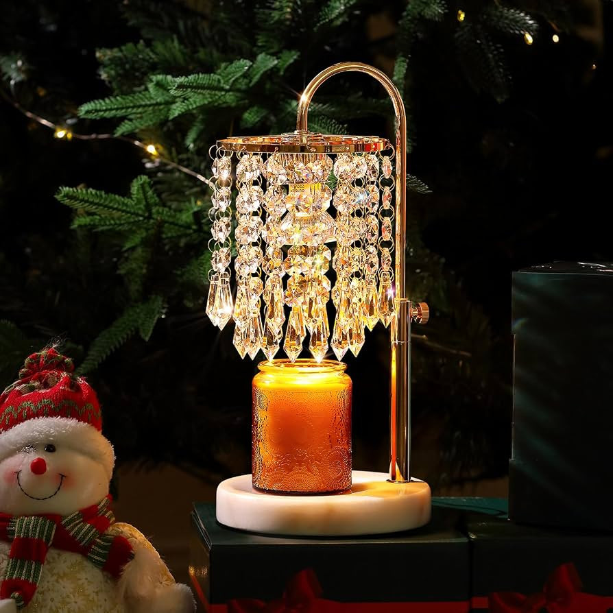 Candle Warmer Lamp with Timer Dimmable and 3 Bulbs, Lamp Candle Warmer with Marble Base for Adjus... | Amazon (US)