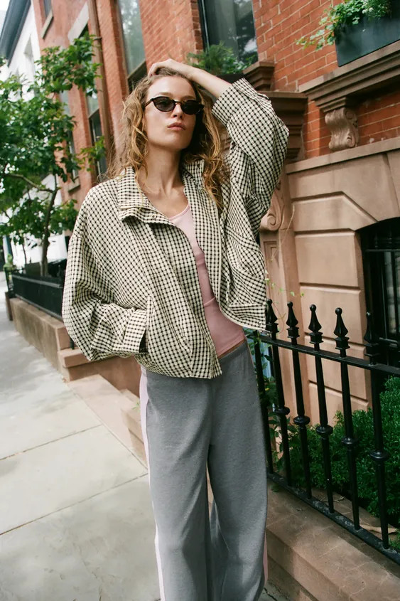 PLAID BOMBER JACKET | Zara US