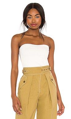 LNA Chunky Rib Tube Top in Ivory from Revolve.com | Revolve Clothing (Global)