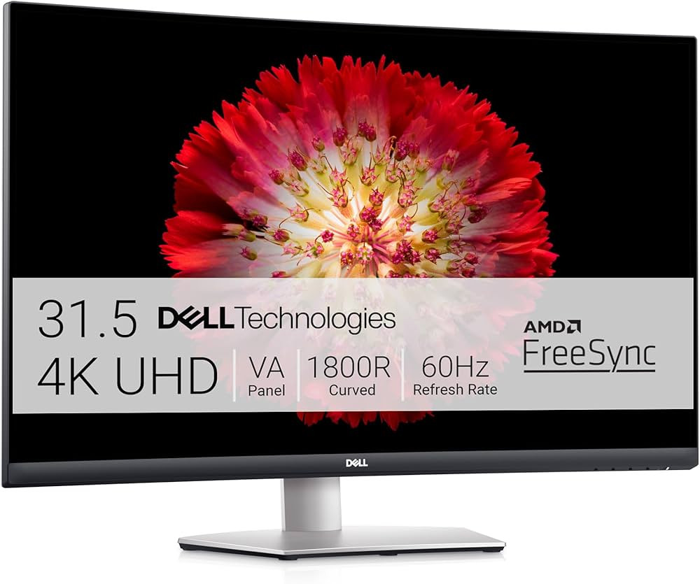Dell S3221QS 32 Inch Curved 4K UHD (3840 x 2160), VA Ultra-Thin Bezel Monitor, 60Hz, 4MS Response... | Amazon (US)